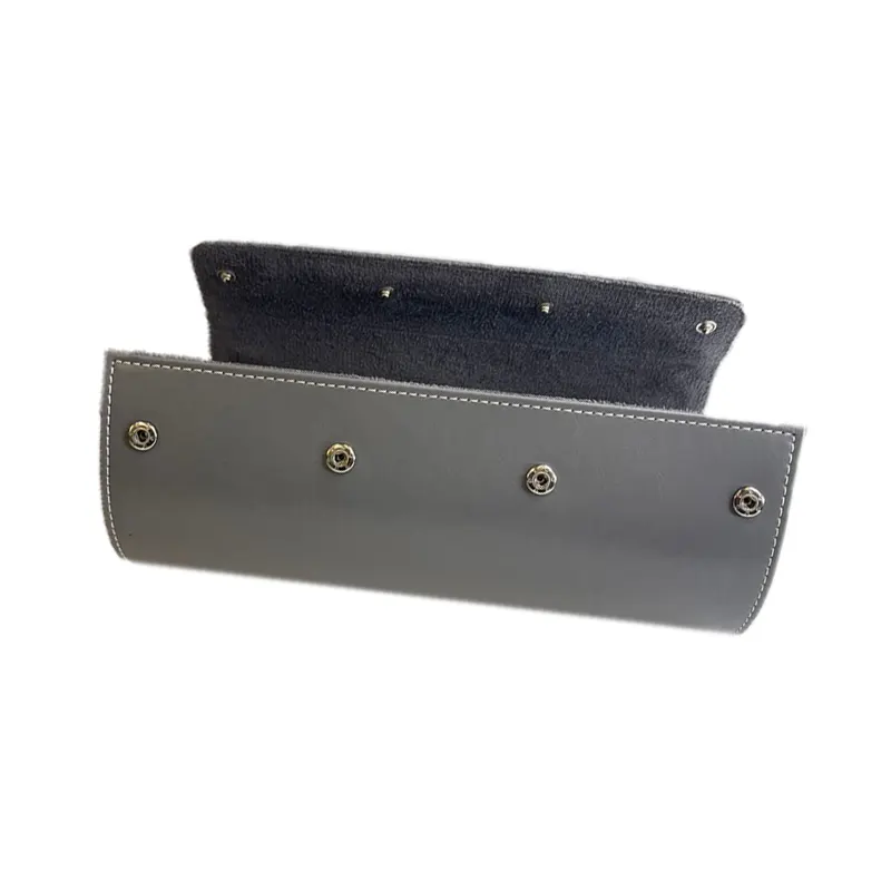 3 Slots Premium Quality Imported Leather Travel Watch Box Grey Color